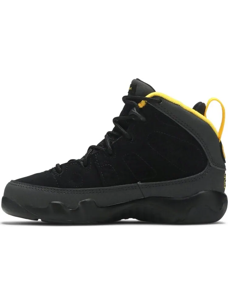 Кроссовки Air Jordan 9 Retro PS Dark Charcoal University Gold — изображение 3 из 8, серый