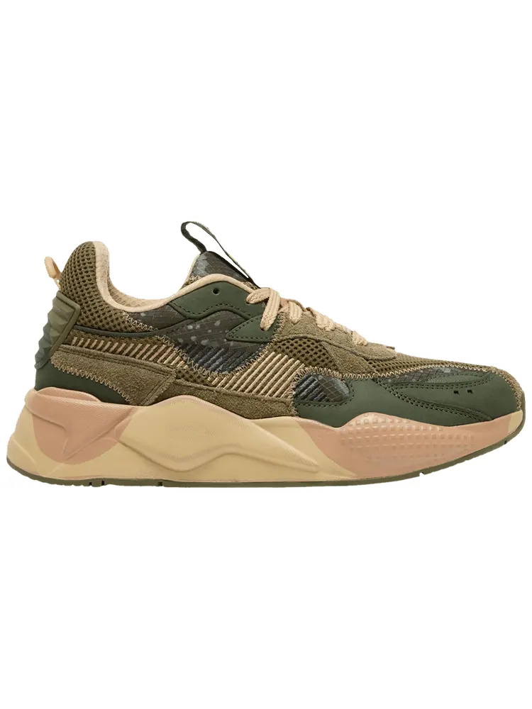 Кроссовки Puma RS-X 'Rain Map Camo - Olive Drab' — изображение 1 из 1, оливковый