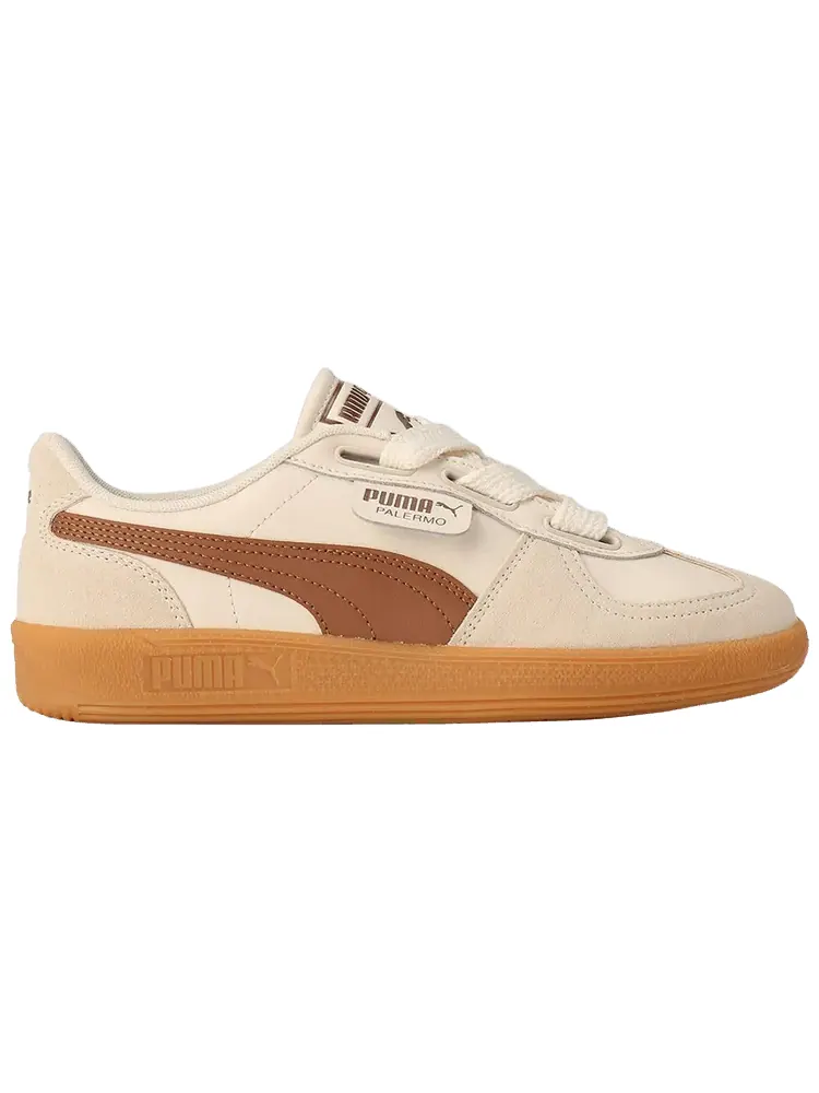Кроссовки Puma Wmns Palermo Wide Lace SD 'Frosted Ivory Brown Mushroom' — изображение 1 из 1