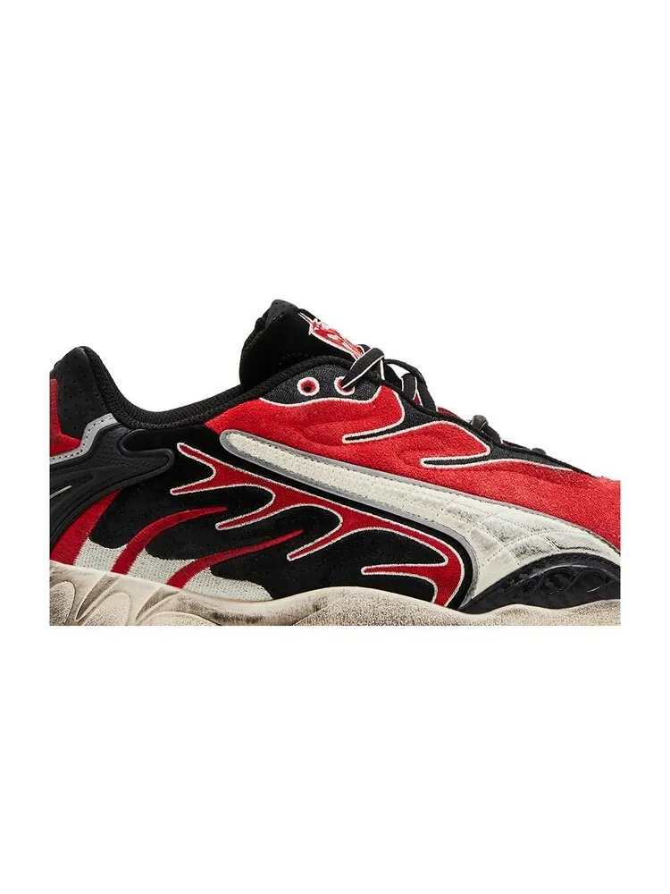 Кроссовки Puma A$AP Rocky x Inhale Distressed Pack - Black Pop Red — изображение 2 из 6, черный красный