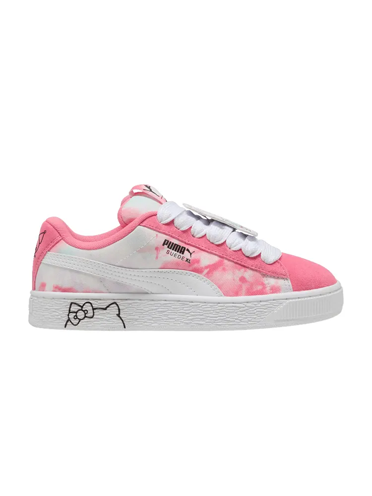 Кроссовки Puma Hello Kitty x Suede XL Big Kid 'Hello Kitty and Friends Tie Dye' — изображение 1 из 1, розовый/синий