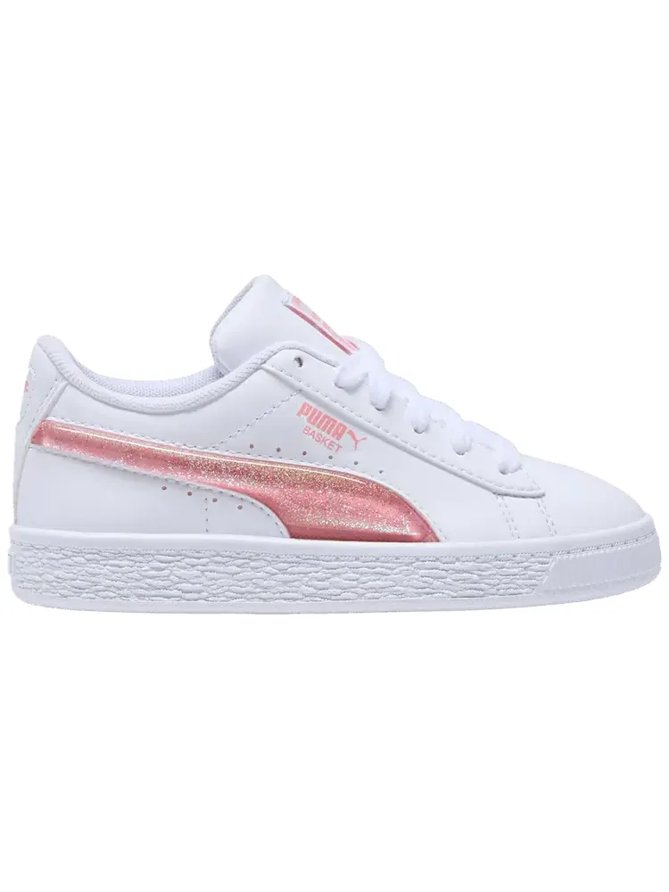 Кроссовки Puma Basket Little Kid 'Glitter' — изображение 1 из 1, серебристый