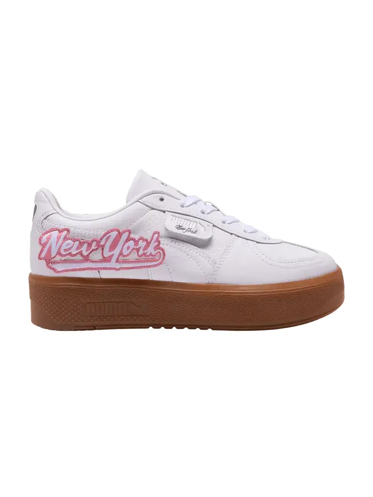 Кроссовки Puma Wmns Palermo Elevata 'NYC Graffiti' — изображение 1 из 1, белый/розовый/синий