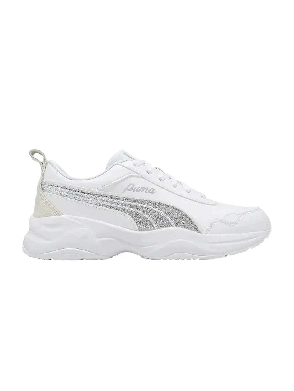 Кроссовки Puma Wmns Cilia Mode Glitter — изображение 1 из 1, белый/серебристый