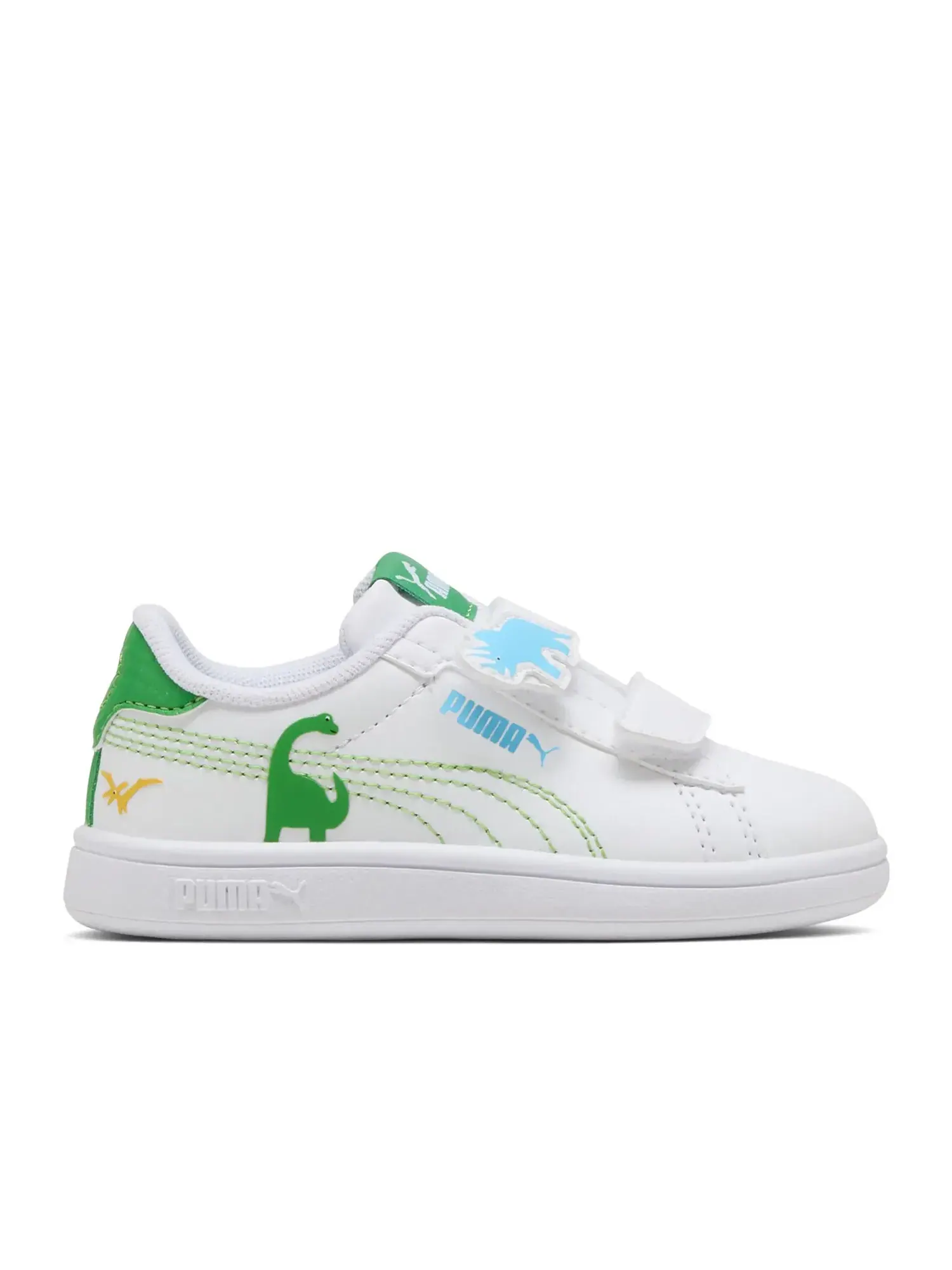Кроссовки Puma Smash 3.0 Dino TD — изображение 1 из 1, белый/зеленый/синий