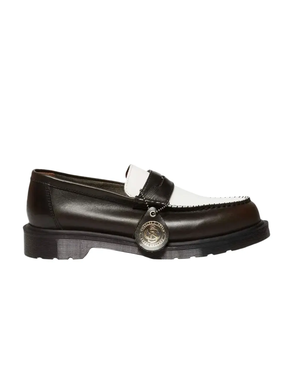 Лоферы Dr. Martens Penton Two-Tone — изображение 1 из 1, оливковый/белый