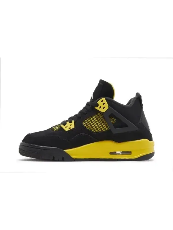 Кроссовки Air Jordan 4 Retro GS 'Thunder' 2023 — изображение 3 из 8, черный