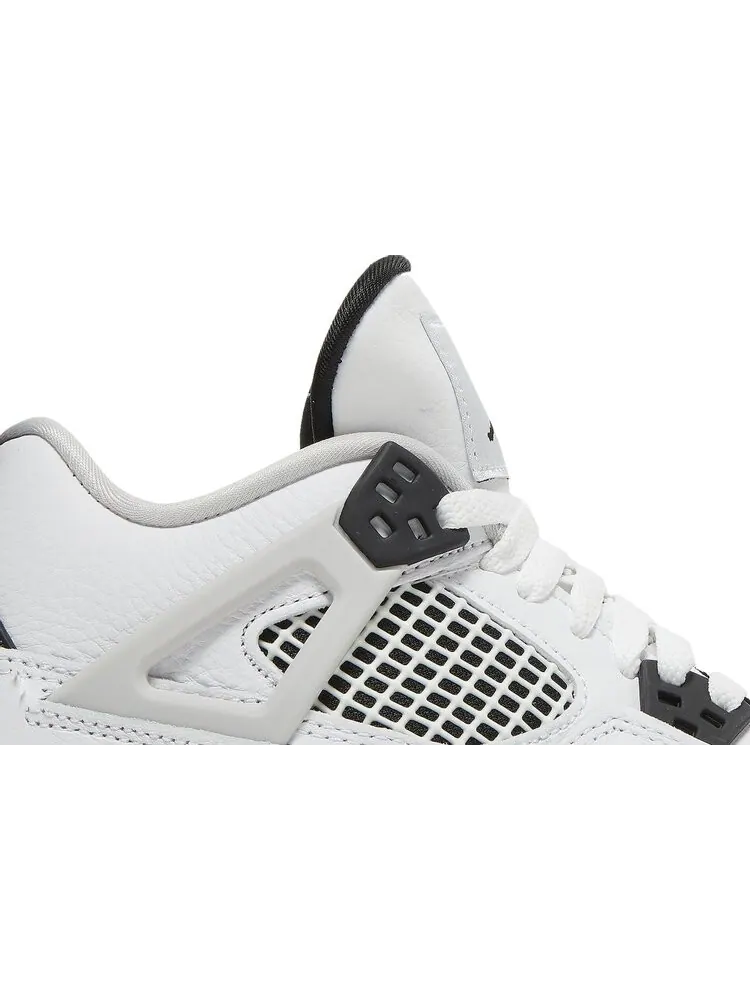 Кроссовки Air Jordan 4 Retro GS Military Black — изображение 2 из 8, белый