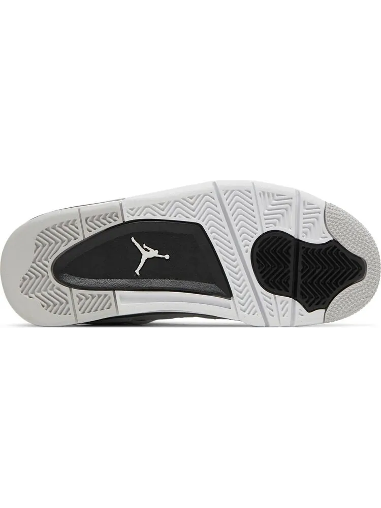 Кроссовки Air Jordan 4 Retro GS Military Black — изображение 4 из 8, белый