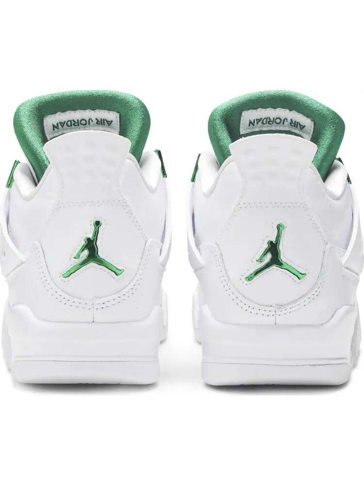 Кроссовки Air Jordan 4 Retro GS Green Metallic — изображение 4 из 6, белый
