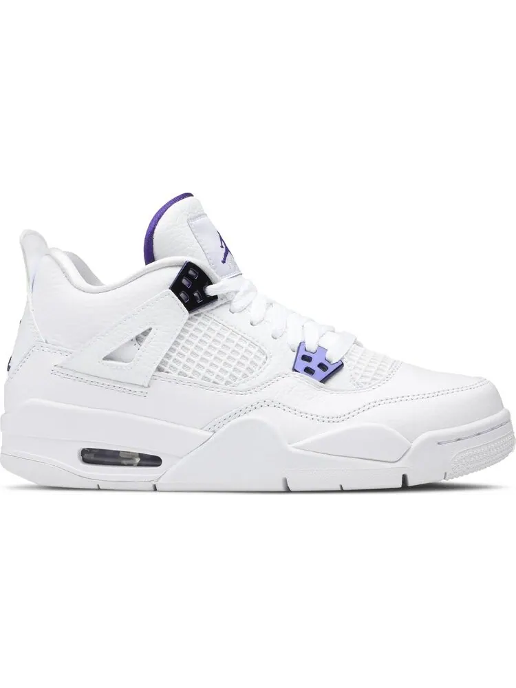 Кроссовки Air Jordan 4 Retro GS Purple Metallic — изображение 1 из 8, фиолетовый