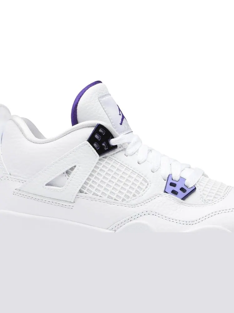 Кроссовки Air Jordan 4 Retro GS Purple Metallic — изображение 2 из 8, фиолетовый