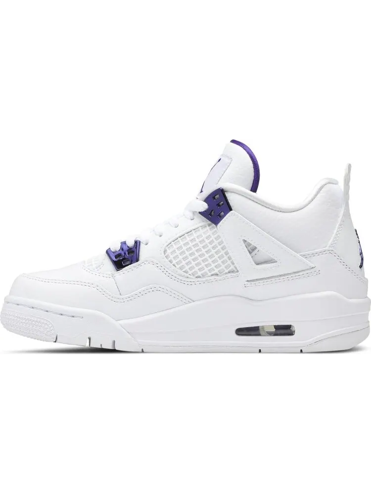 Кроссовки Air Jordan 4 Retro GS Purple Metallic — изображение 3 из 8, фиолетовый