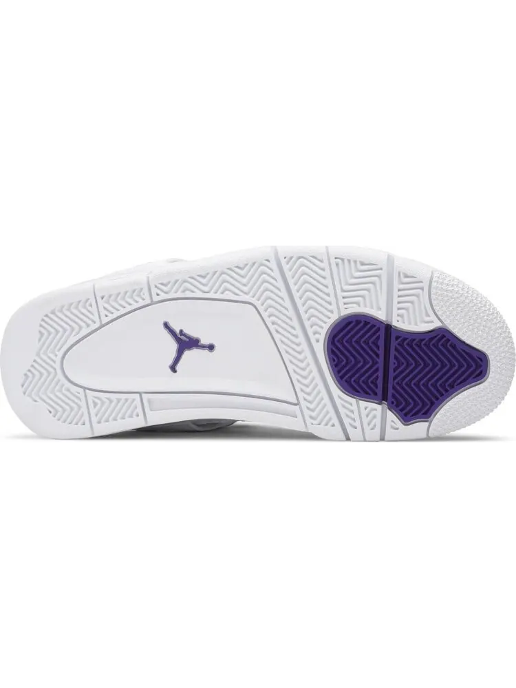 Кроссовки Air Jordan 4 Retro GS Purple Metallic — изображение 4 из 8, фиолетовый