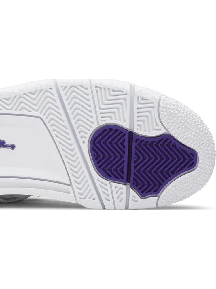 Кроссовки Air Jordan 4 Retro GS Purple Metallic — изображение 5 из 8, фиолетовый