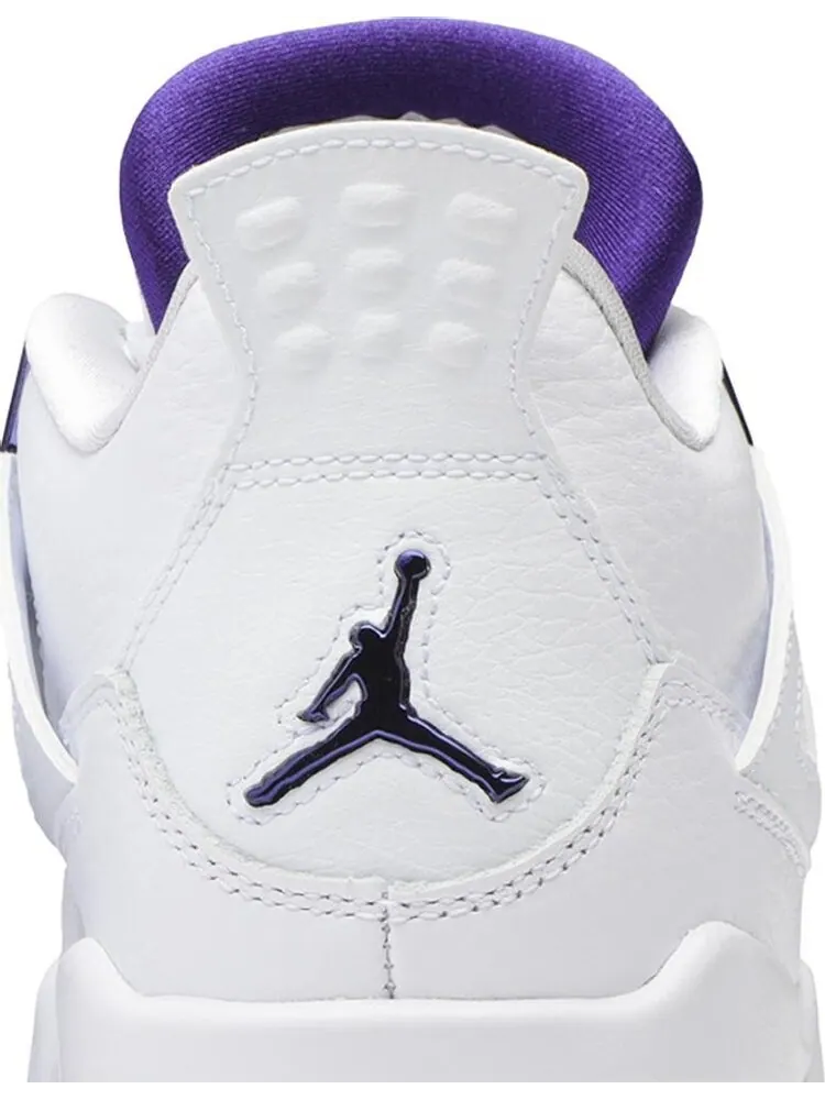 Кроссовки Air Jordan 4 Retro GS Purple Metallic — изображение 7 из 8, фиолетовый