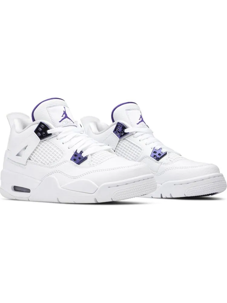Кроссовки Air Jordan 4 Retro GS Purple Metallic — изображение 8 из 8, фиолетовый