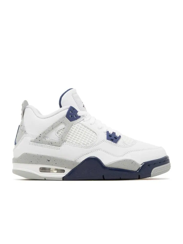 Кроссовки AIR JORDAN 4 RETRO GS 'MIDNIGHT NAVY' — изображение 1 из 1, белый