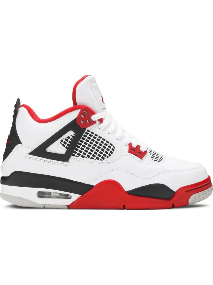 Кроссовки Air Jordan 4 Retro OG GS Fire Red 2020 — изображение 1 из 8, белый
