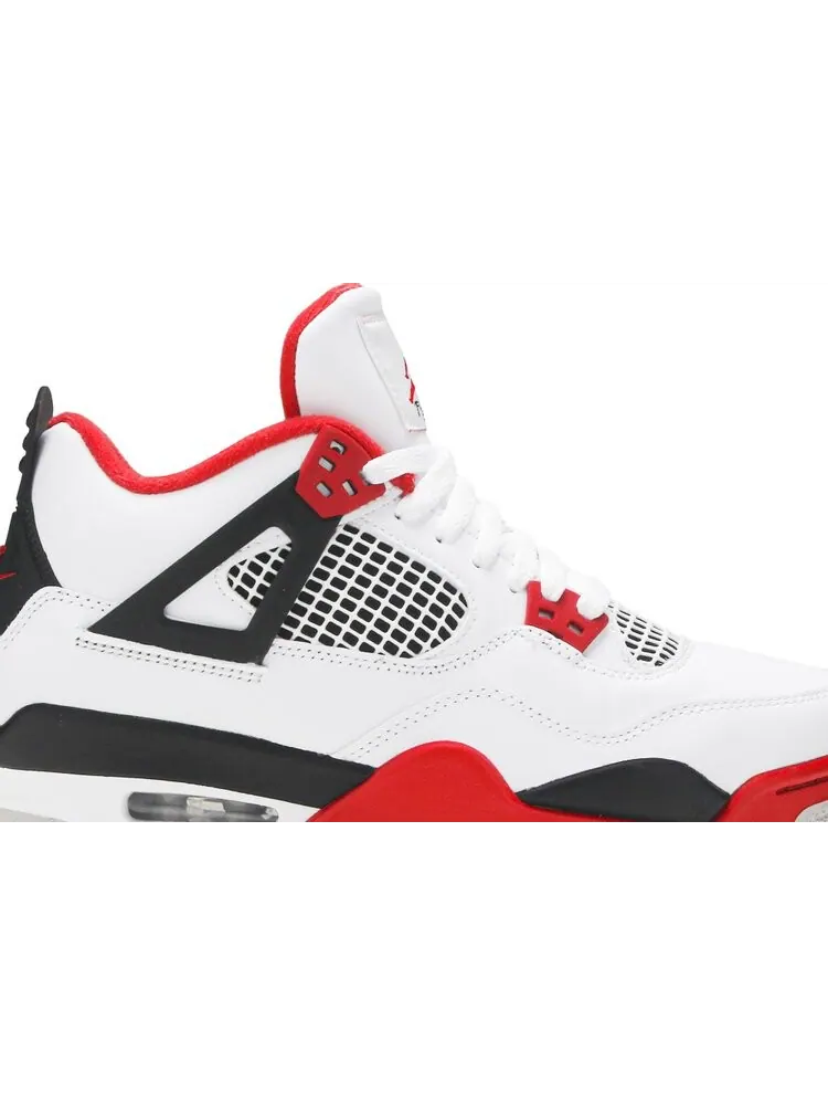 Кроссовки Air Jordan 4 Retro OG GS Fire Red 2020 — изображение 2 из 8, белый