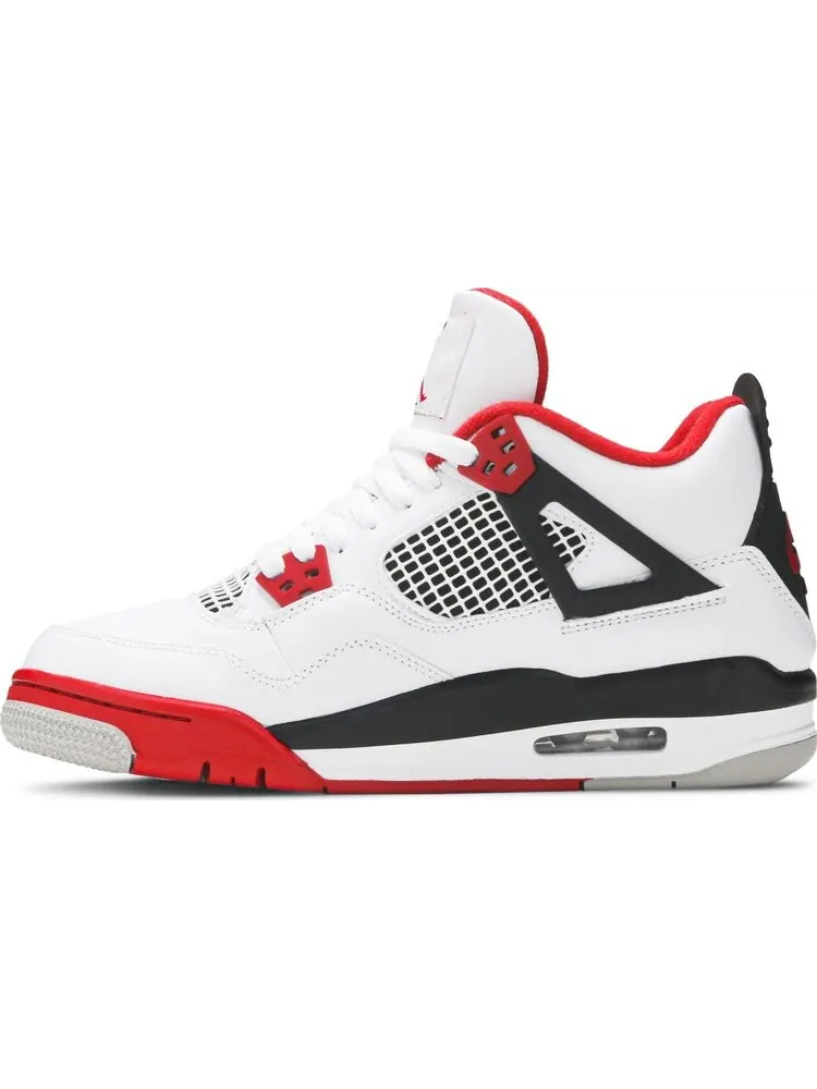 Кроссовки Air Jordan 4 Retro OG GS Fire Red 2020 — изображение 3 из 8, белый