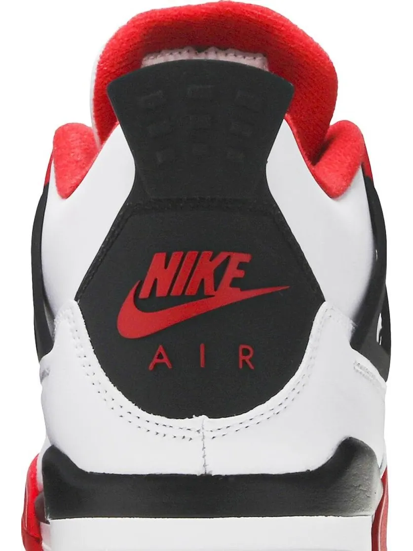 Кроссовки Air Jordan 4 Retro OG GS Fire Red 2020 — изображение 7 из 8, белый