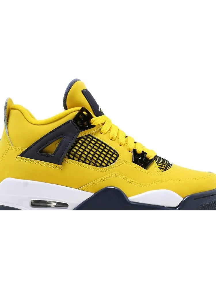 Кроссовки Air Jordan 4 Retro GS Lightning 2021 — изображение 2 из 8, желтый