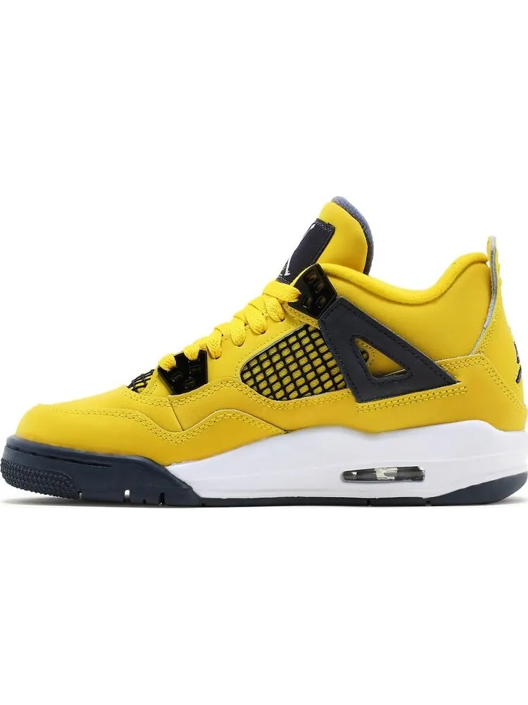 Кроссовки Air Jordan 4 Retro GS Lightning 2021 — изображение 3 из 8, желтый