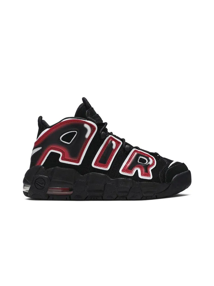 Кроссовки Nike Air More Uptempo 96 BG 'Laser Crimson' — изображение 2 из 9, черный/белый