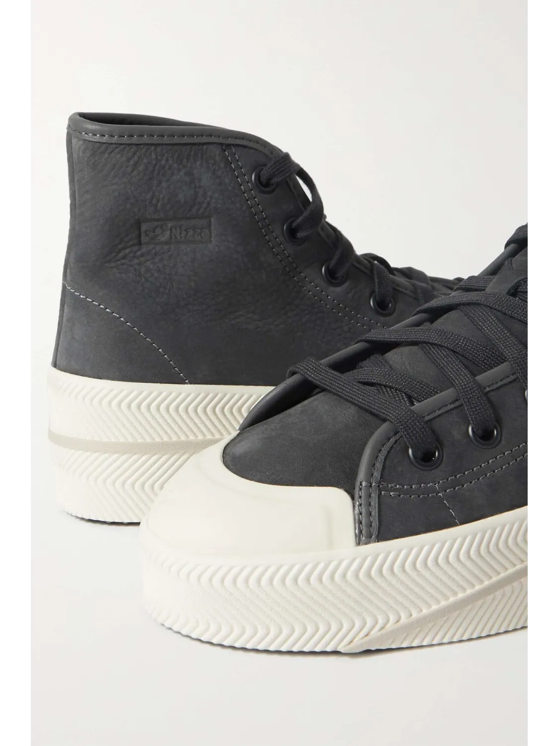 ADIDAS ORIGINALS высокие кроссовки Nizza 2 из нубука с кожаной отделкой — изображение 2 из 4, серый