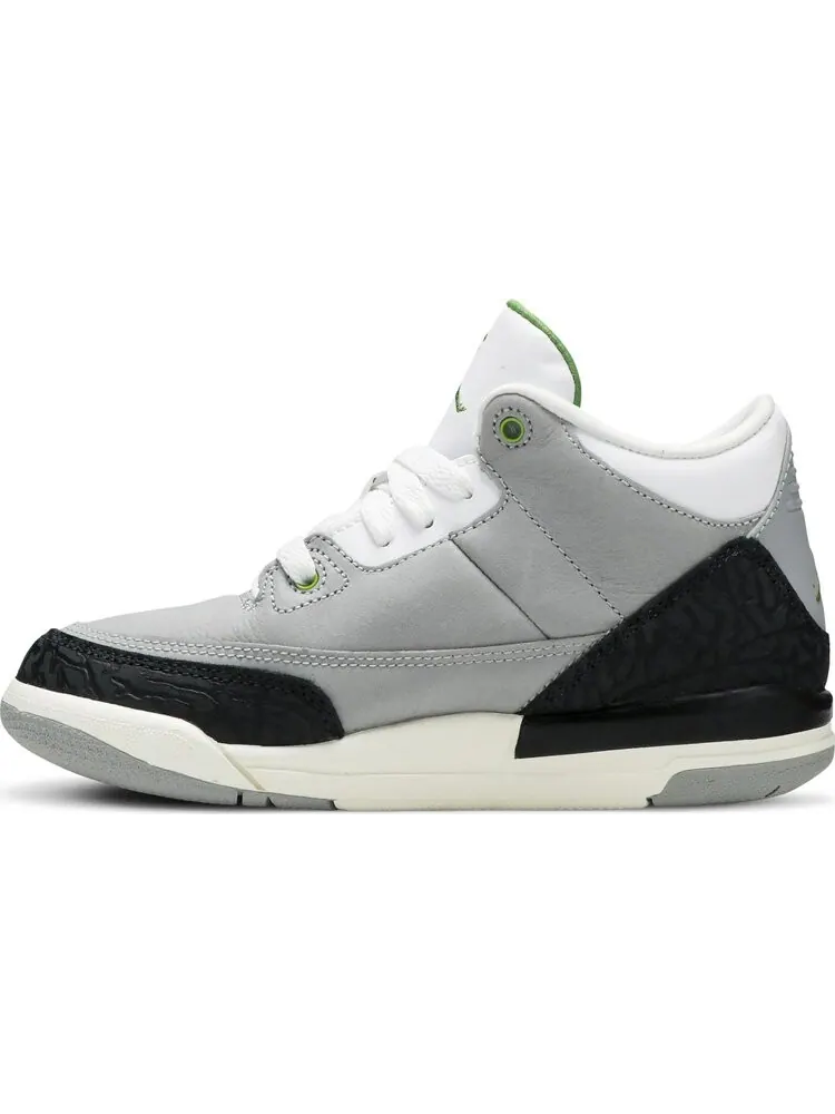 Кроссовки Air Jordan Retro 3 PS Chlorophyll — изображение 3 из 8, серый