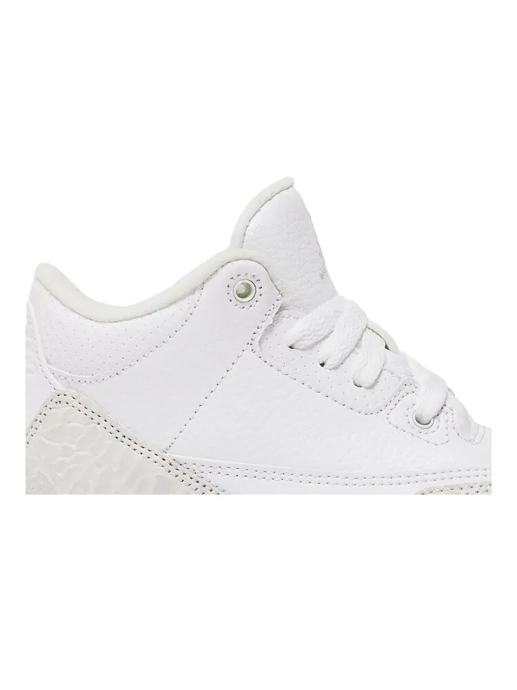 Кроссовки Air Jordan 3 Retro PS 'Triple White' — изображение 2 из 4, белый