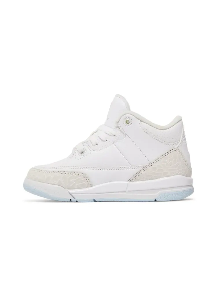 Кроссовки Air Jordan 3 Retro PS 'Triple White' — изображение 3 из 4, белый