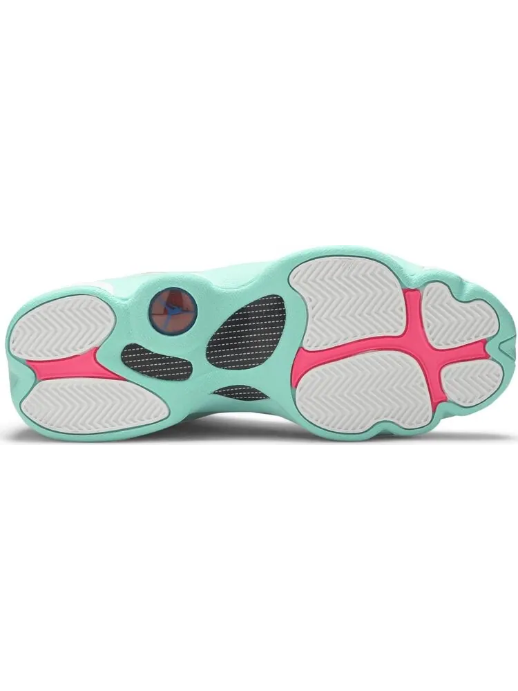 Кроссовки Air Jordan 13 Retro GS Aurora Green — изображение 4 из 8, белый