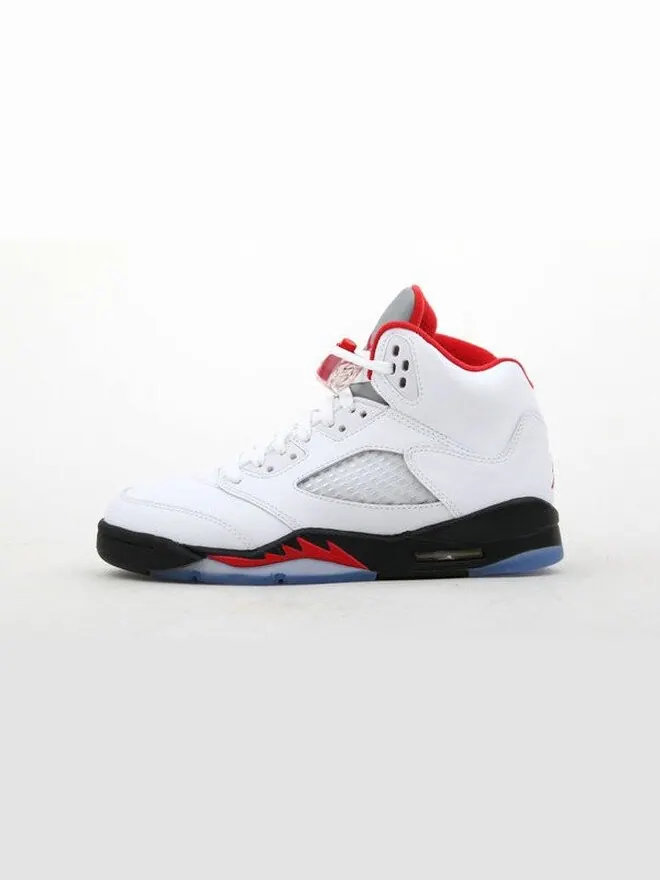 Кроссовки Air Jordan 5 Retro GS 'Fire Red' 2013 — изображение 2 из 4, белый