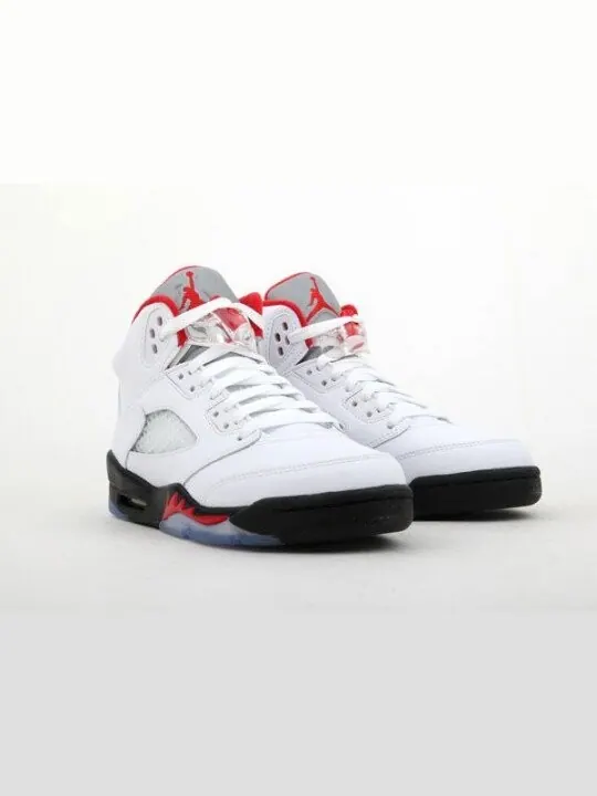 Кроссовки Air Jordan 5 Retro GS 'Fire Red' 2013 — изображение 3 из 4, белый