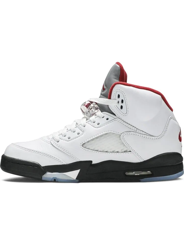 Кроссовки Air Jordan 5 Retro GS Fire Red 2020 — изображение 3 из 8, белый