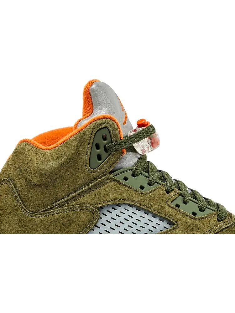 Кроссовки Air Jordan 5 Retro GS 'Olive' 2024 — изображение 2 из 4, зеленый