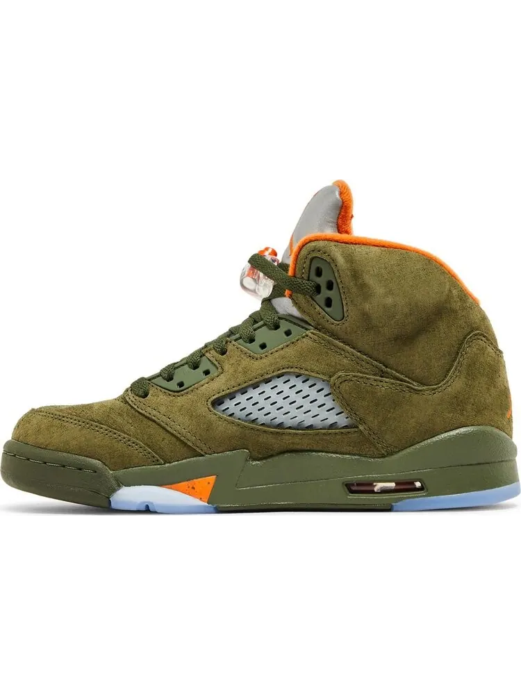 Кроссовки Air Jordan 5 Retro GS 'Olive' 2024 — изображение 3 из 4, зеленый