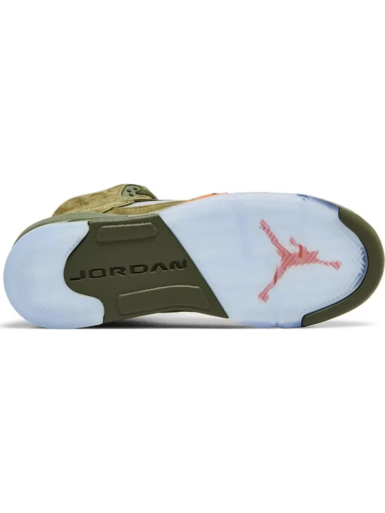 Кроссовки Air Jordan 5 Retro GS 'Olive' 2024 — изображение 4 из 4, зеленый