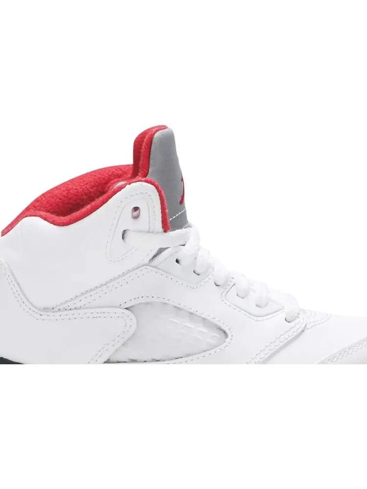 Кроссовки Air Jordan 5 Retro PS Fire Red 2020 — изображение 2 из 8, белый