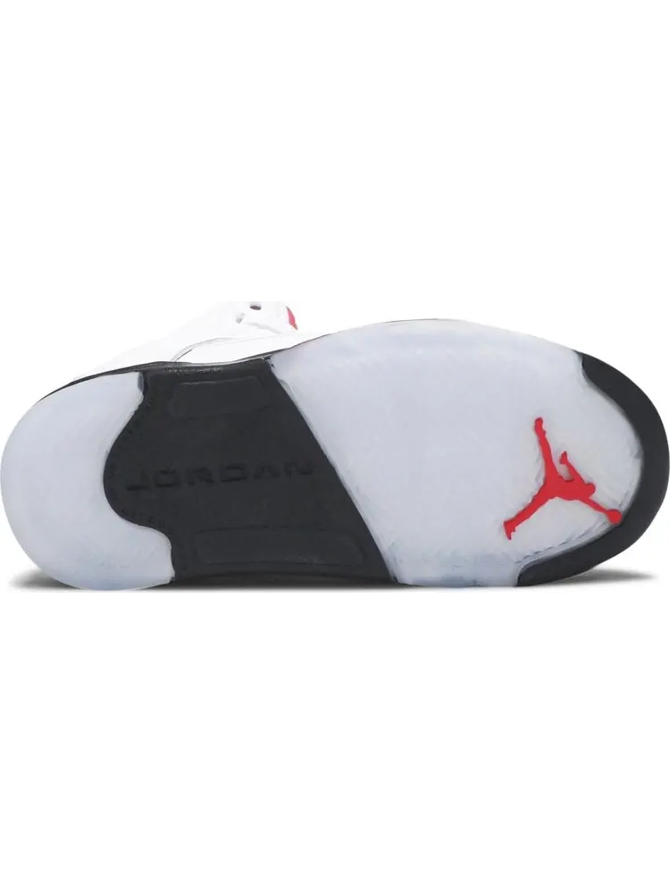 Кроссовки Air Jordan 5 Retro PS Fire Red 2020 — изображение 4 из 8, белый