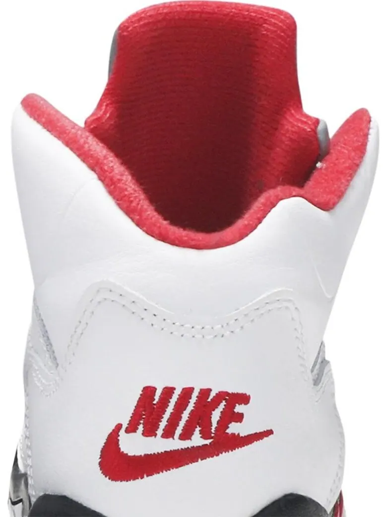 Кроссовки Air Jordan 5 Retro PS Fire Red 2020 — изображение 7 из 8, белый