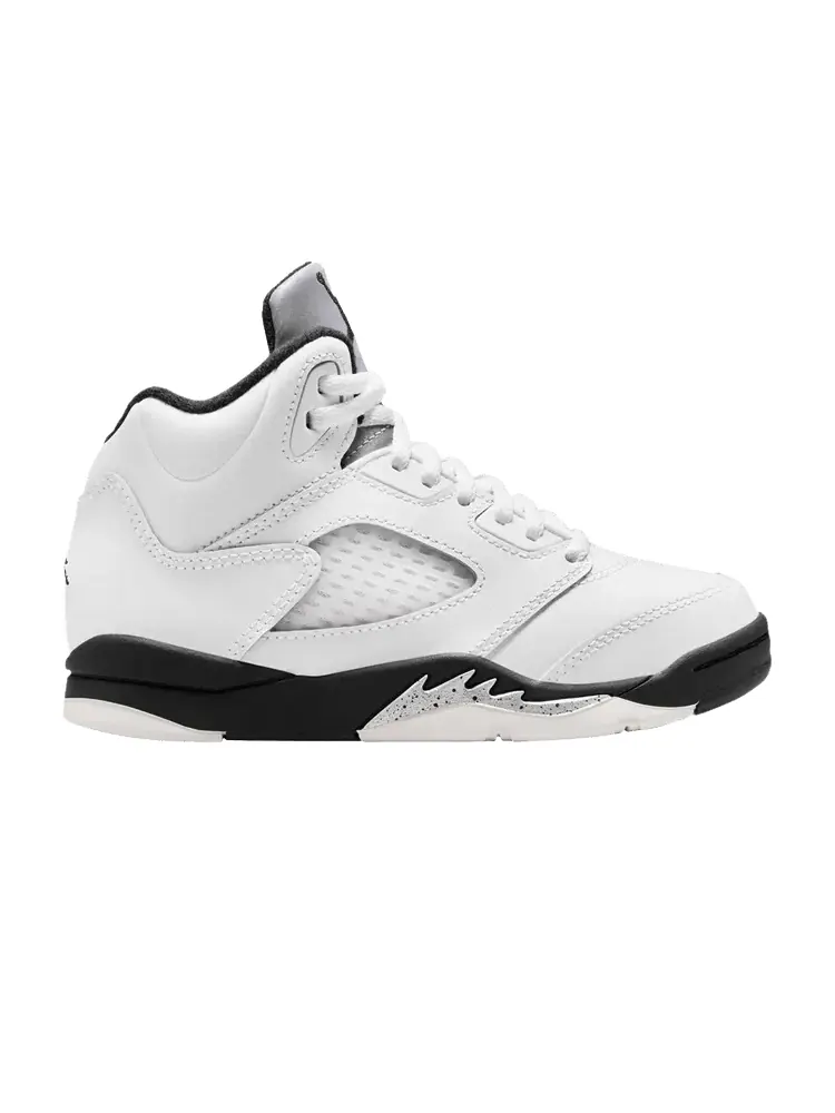 Кроссовки Air Jordan 5 Retro PS White Black — изображение 1 из 1, белый черный