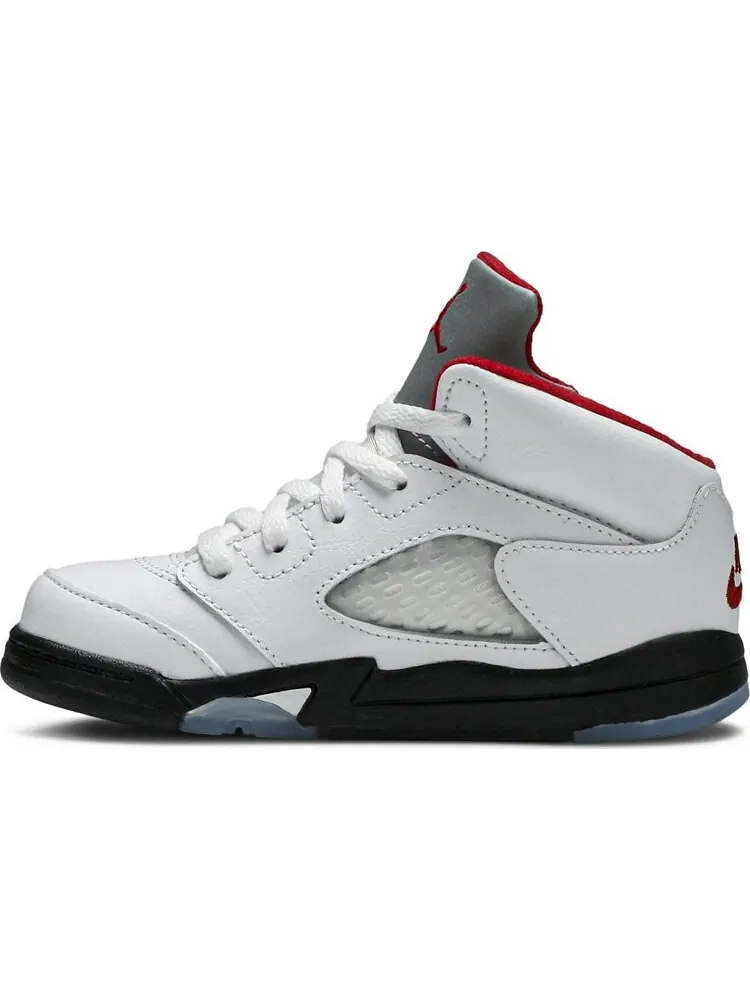 Кроссовки Air Jordan 5 Retro TD Fire Red 2020 — изображение 3 из 8, белый