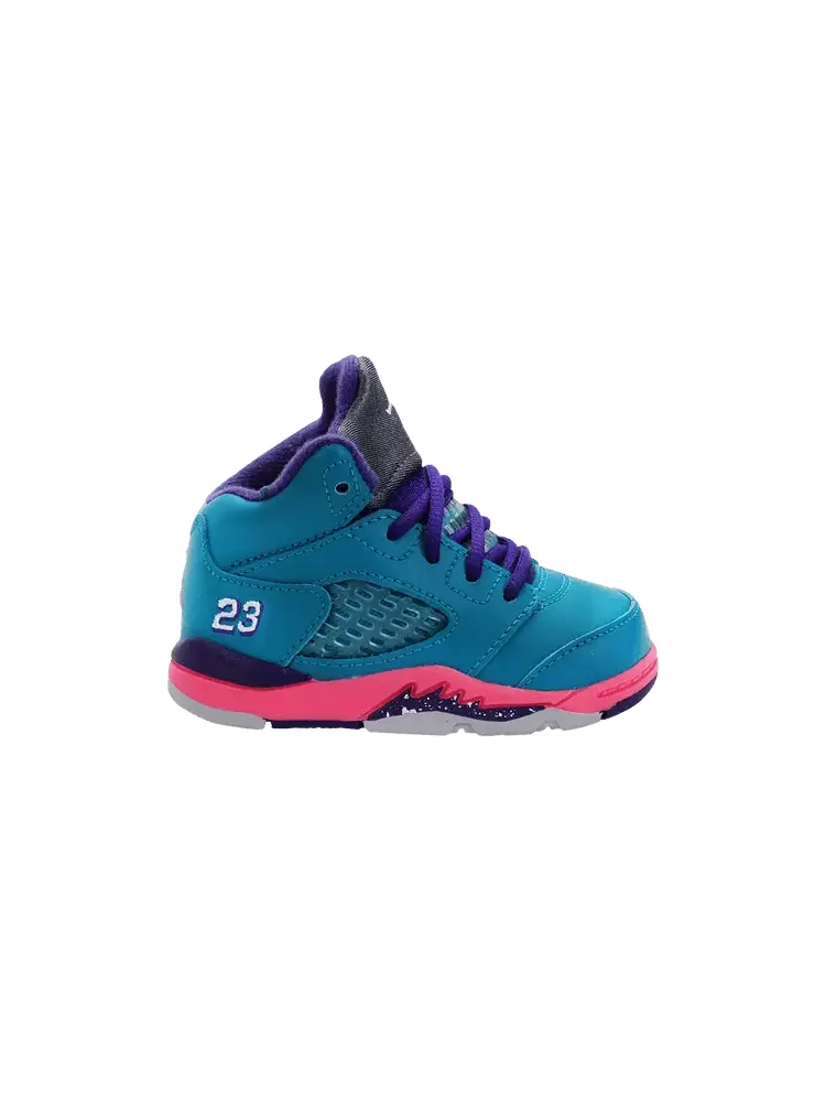 Кроссовки Air Jordan Air Jordan 5 Retro TD 'Tropical Teal' — изображение 1 из 1, белый-розовый-фиолетовый