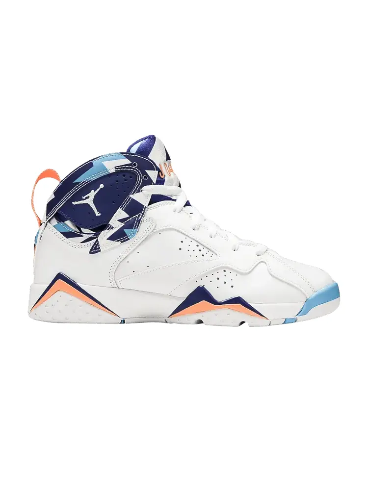 Кроссовки Air Jordan Air Jordan 7 Retro GS 'Chlorine Blue' — изображение 1 из 9, белый/белый/синий