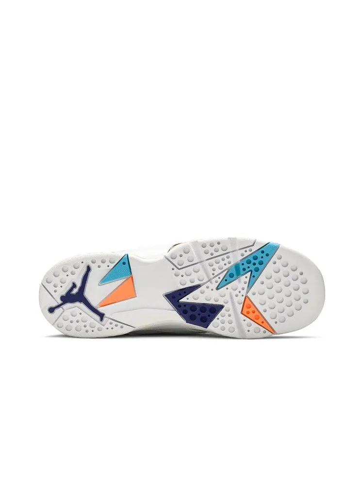 Кроссовки Air Jordan Air Jordan 7 Retro GS 'Chlorine Blue' — изображение 5 из 9, белый/белый/синий