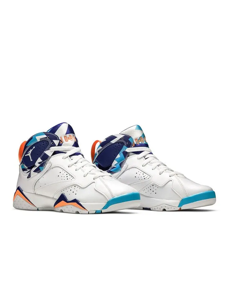 Кроссовки Air Jordan Air Jordan 7 Retro GS 'Chlorine Blue' — изображение 9 из 9, белый/белый/синий