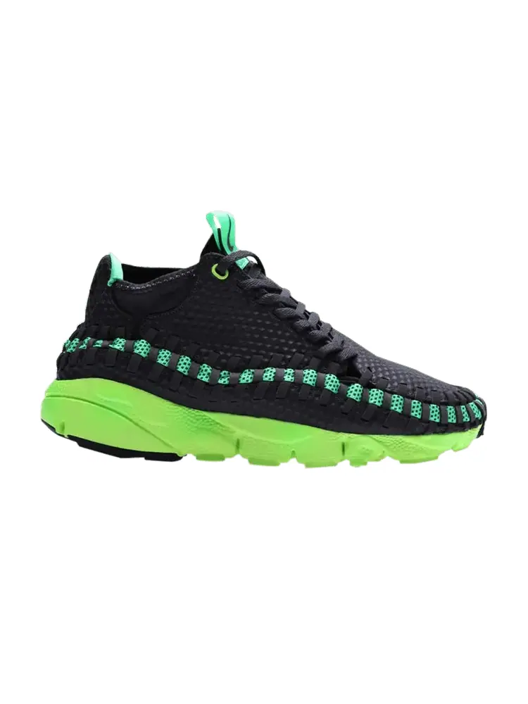 Кроссовки Nike Air Footscape Woven Chukka 'Mig Fog Poison Green' — изображение 1 из 1, зеленый/черный